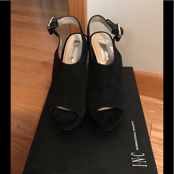 Inc International Black Platform Sandals - Picture 12 of 13
